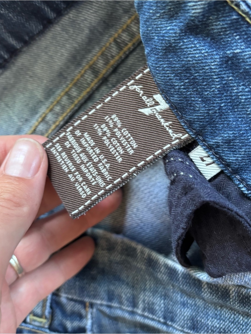 7 For All Mankind Kimmie Women's Dark Blue Capri Cropped Jeans - Picture 7 of 9